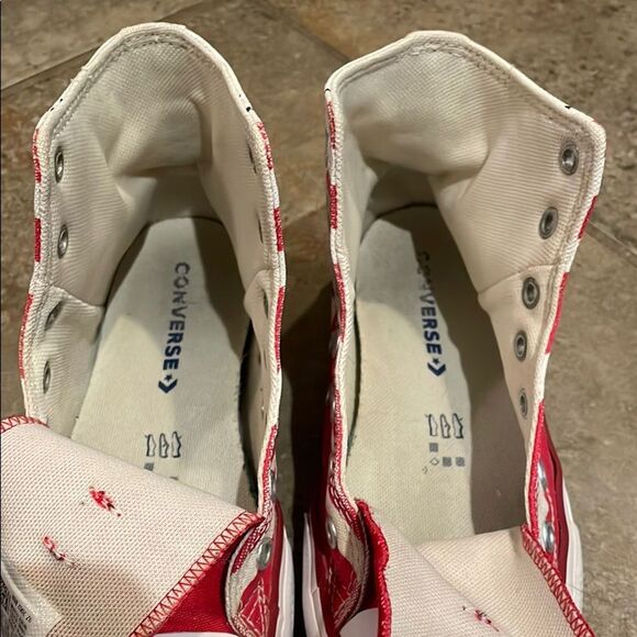Converse American Flag Red High-Top Sneaker Shoes Juniors Size 2 - Picture 6 of 12